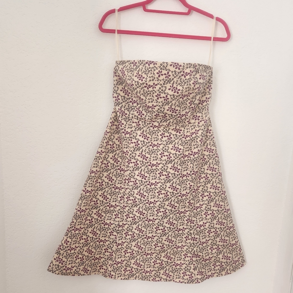 GAP STRETCH STRAPLESS FLORAL DRESS